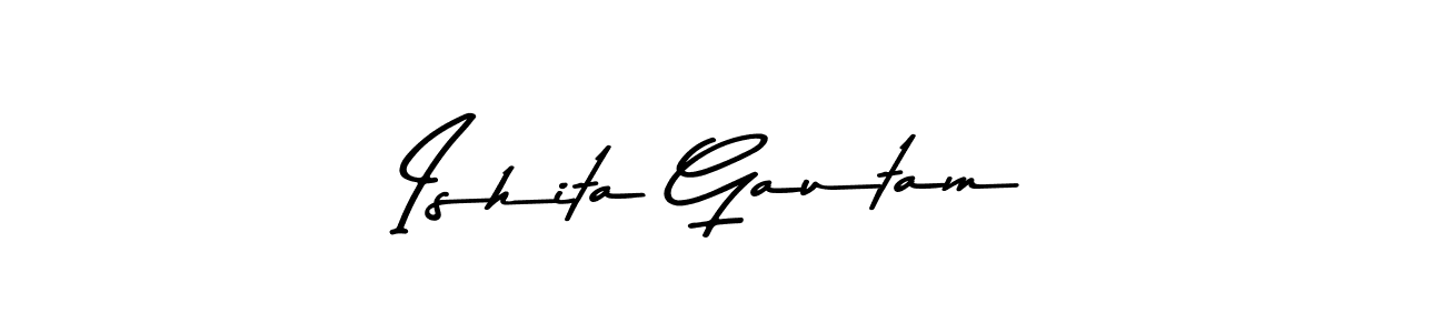 if you are searching for the best signature style for your name Ishita Gautam. so please give up your signature search. here we have designed multiple signature styles  using Asem Kandis PERSONAL USE. Ishita Gautam signature style 9 images and pictures png