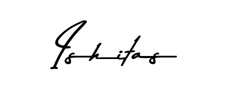 Master the art of signing with Ishitas written in fluent Asem Kandis PERSONAL USE script. A great template to practice and refine your handwriting. Ishitas signature style 9 images and pictures png