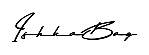 Discover the perfect balance of readability and style for Ishka Bag with Asem Kandis PERSONAL USE font. Create your dream signature today. Ishka Bag signature style 9 images and pictures png