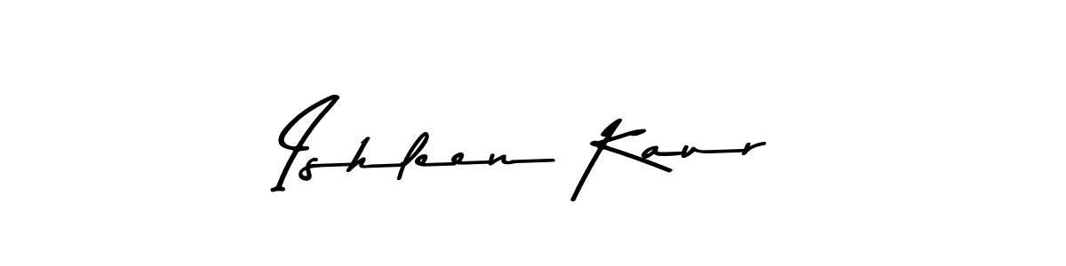 Design your own signature with our free online signature maker. With this signature software, you can create a handwritten (Asem Kandis PERSONAL USE) signature for name Ishleen Kaur. Ishleen Kaur signature style 9 images and pictures png