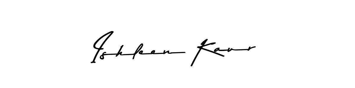 Design your own signature with our free online signature maker. With this signature software, you can create a handwritten (Asem Kandis PERSONAL USE) signature for name Ishleen Kaur. Ishleen Kaur signature style 9 images and pictures png