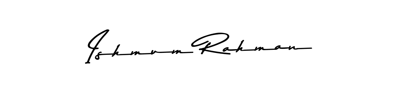 Create a beautiful signature design for name Ishmum Rahman. With this signature (Asem Kandis PERSONAL USE) fonts, you can make a handwritten signature for free. Ishmum Rahman signature style 9 images and pictures png