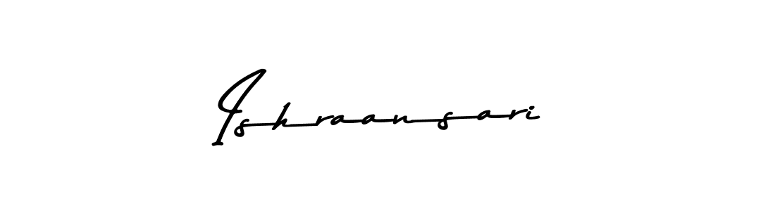 Use a signature maker to create a handwritten signature online. With this signature software, you can design (Asem Kandis PERSONAL USE) your own signature for name Ishraansari. Ishraansari signature style 9 images and pictures png