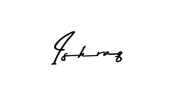 Design your own signature with our free online signature maker. With this signature software, you can create a handwritten (Asem Kandis PERSONAL USE) signature for name Ishraq. Ishraq signature style 9 images and pictures png
