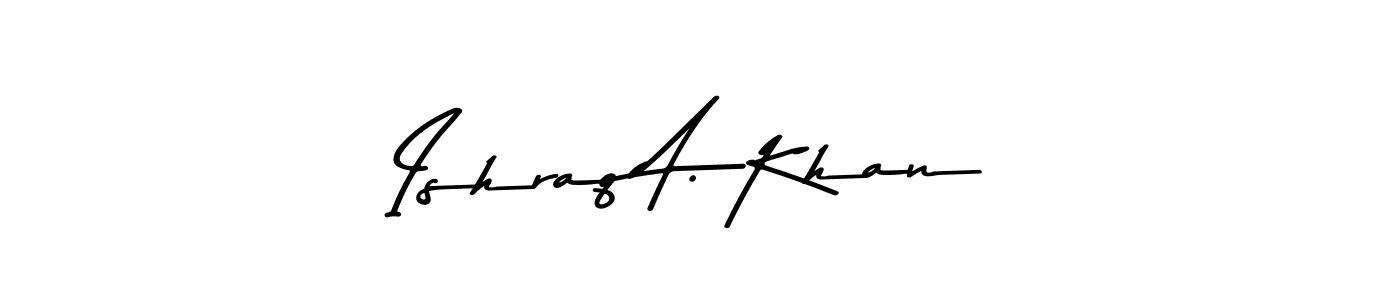 Make a beautiful signature design for name Ishraq A. Khan. Use this online signature maker to create a handwritten signature for free. Ishraq A. Khan signature style 9 images and pictures png