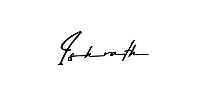 Make a beautiful signature design for name Ishrath. With this signature (Asem Kandis PERSONAL USE) style, you can create a handwritten signature for free. Ishrath signature style 9 images and pictures png