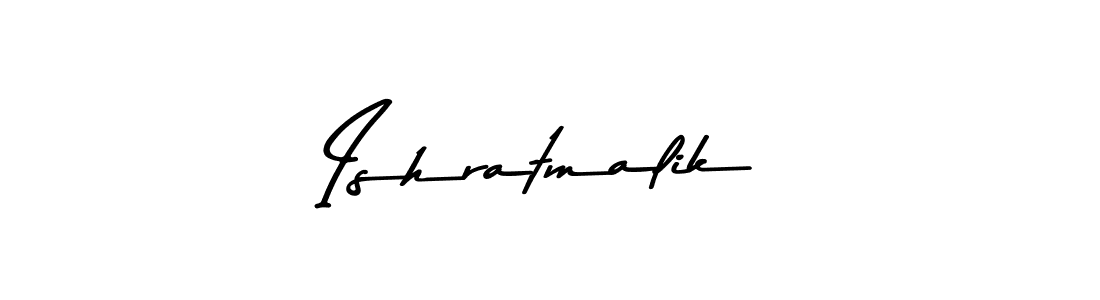 How to make Ishratmalik name signature. Use Asem Kandis PERSONAL USE style for creating short signs online. This is the latest handwritten sign. Ishratmalik signature style 9 images and pictures png