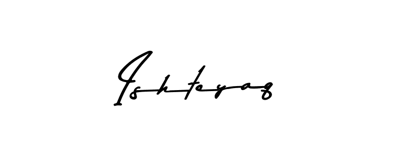 How to make Ishteyaq name signature. Use Asem Kandis PERSONAL USE style for creating short signs online. This is the latest handwritten sign. Ishteyaq signature style 9 images and pictures png