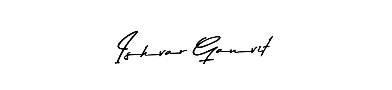 Ishvar Ganvit stylish signature style. Best Handwritten Sign (Asem Kandis PERSONAL USE) for my name. Handwritten Signature Collection Ideas for my name Ishvar Ganvit. Ishvar Ganvit signature style 9 images and pictures png
