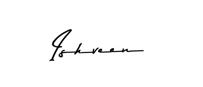 Create a beautiful signature design for name Ishveen. With this signature (Asem Kandis PERSONAL USE) fonts, you can make a handwritten signature for free. Ishveen signature style 9 images and pictures png