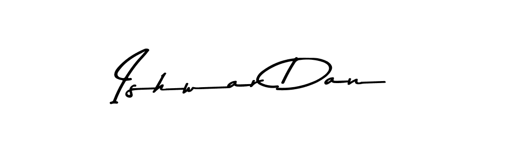 Make a beautiful signature design for name Ishwar Dan. With this signature (Asem Kandis PERSONAL USE) style, you can create a handwritten signature for free. Ishwar Dan signature style 9 images and pictures png
