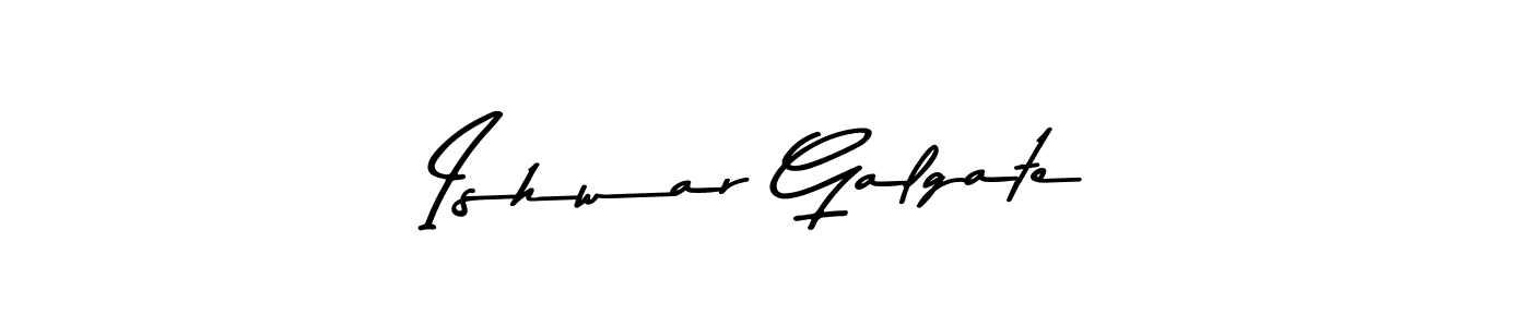 How to make Ishwar Galgate name signature. Use Asem Kandis PERSONAL USE style for creating short signs online. This is the latest handwritten sign. Ishwar Galgate signature style 9 images and pictures png