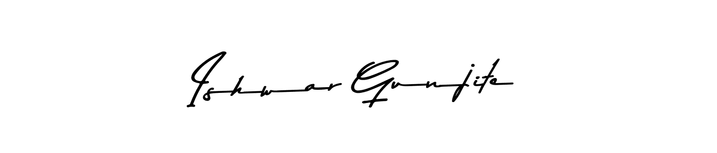 How to make Ishwar Gunjite signature? Asem Kandis PERSONAL USE is a professional autograph style. Create handwritten signature for Ishwar Gunjite name. Ishwar Gunjite signature style 9 images and pictures png