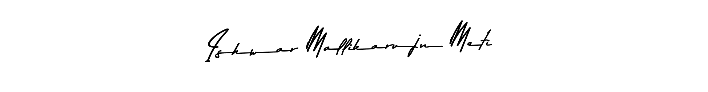 How to make Ishwar Mallikarujn Meti name signature. Use Asem Kandis PERSONAL USE style for creating short signs online. This is the latest handwritten sign. Ishwar Mallikarujn Meti signature style 9 images and pictures png