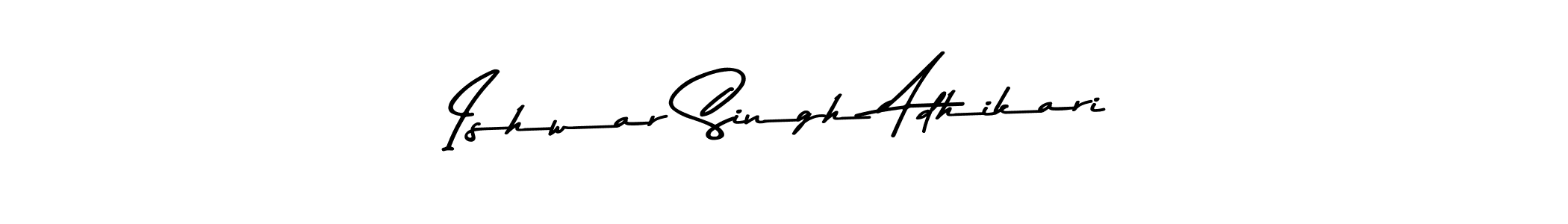 The best way (Asem Kandis PERSONAL USE) to make a short signature is to pick only two or three words in your name. The name Ishwar Singh Adhikari include a total of six letters. For converting this name. Ishwar Singh Adhikari signature style 9 images and pictures png