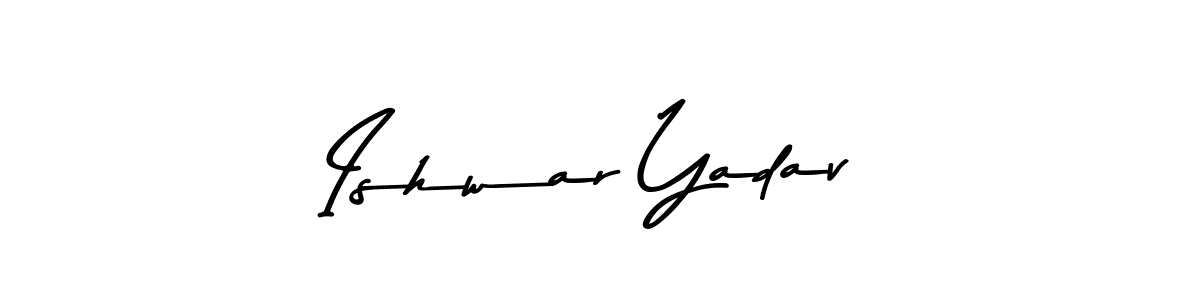 How to make Ishwar Yadav name signature. Use Asem Kandis PERSONAL USE style for creating short signs online. This is the latest handwritten sign. Ishwar Yadav signature style 9 images and pictures png
