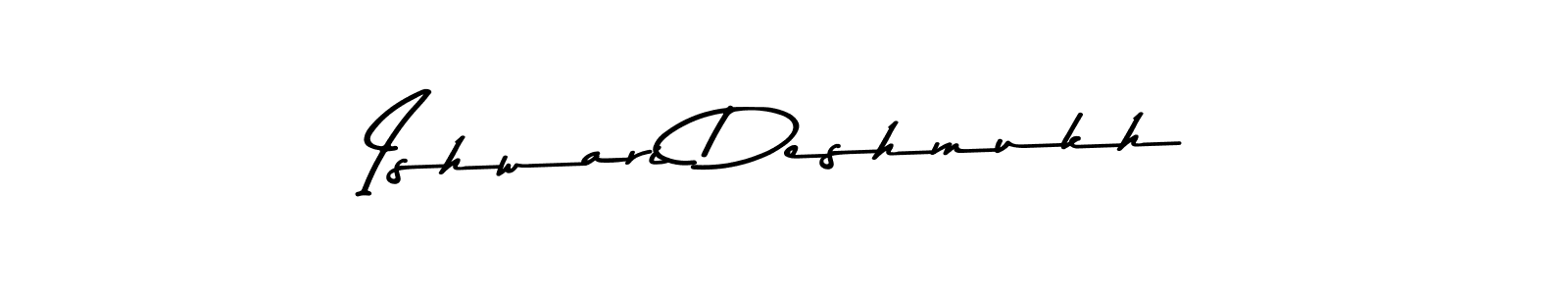 How to make Ishwari Deshmukh name signature. Use Asem Kandis PERSONAL USE style for creating short signs online. This is the latest handwritten sign. Ishwari Deshmukh signature style 9 images and pictures png