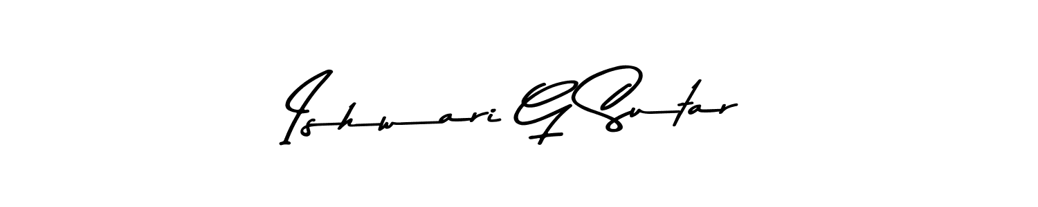 Use a signature maker to create a handwritten signature online. With this signature software, you can design (Asem Kandis PERSONAL USE) your own signature for name Ishwari G Sutar. Ishwari G Sutar signature style 9 images and pictures png