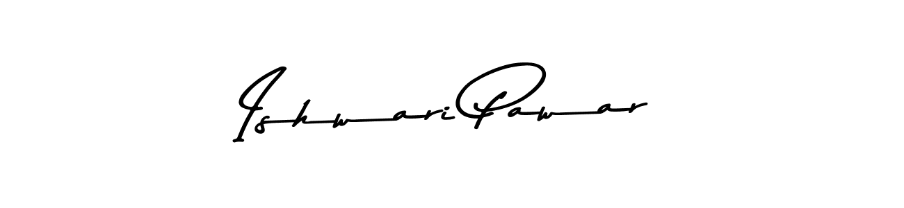 Make a beautiful signature design for name Ishwari Pawar. With this signature (Asem Kandis PERSONAL USE) style, you can create a handwritten signature for free. Ishwari Pawar signature style 9 images and pictures png