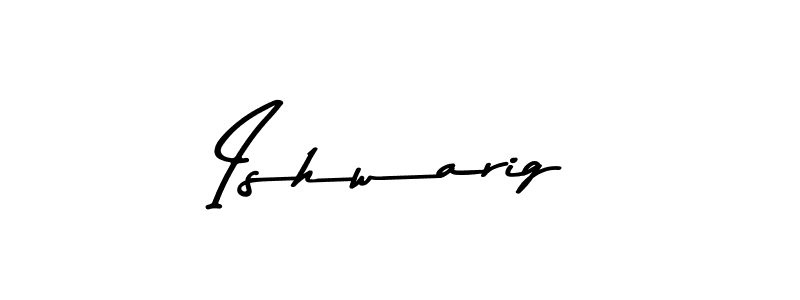 Make a beautiful signature design for name Ishwarig. With this signature (Asem Kandis PERSONAL USE) style, you can create a handwritten signature for free. Ishwarig signature style 9 images and pictures png