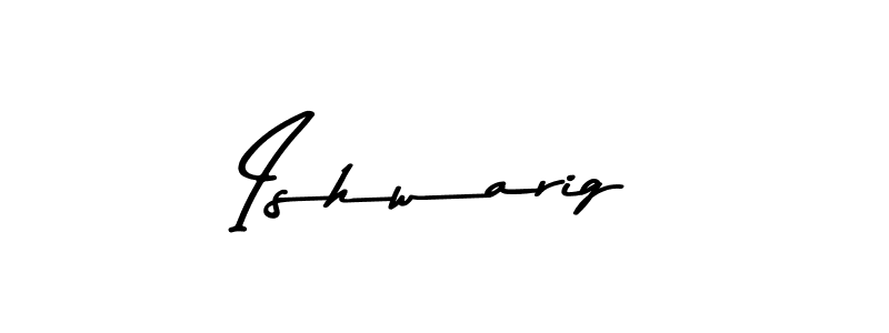 Design your own signature with our free online signature maker. With this signature software, you can create a handwritten (Asem Kandis PERSONAL USE) signature for name Ishwarig. Ishwarig signature style 9 images and pictures png