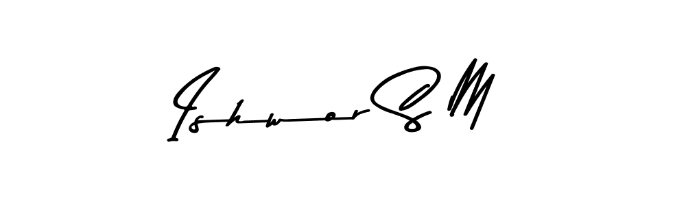 Use a signature maker to create a handwritten signature online. With this signature software, you can design (Asem Kandis PERSONAL USE) your own signature for name Ishwor S M. Ishwor S M signature style 9 images and pictures png