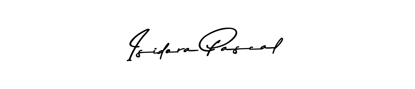 How to make Isidora Pascal name signature. Use Asem Kandis PERSONAL USE style for creating short signs online. This is the latest handwritten sign. Isidora Pascal signature style 9 images and pictures png