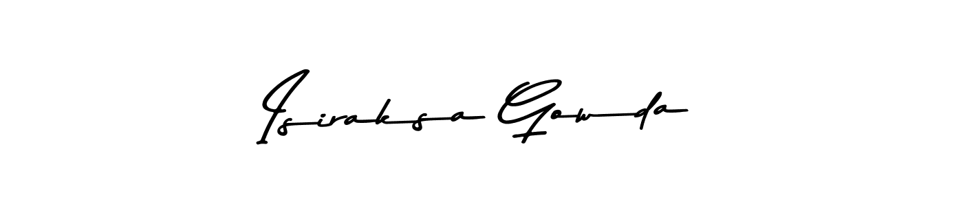 Isiraksa Gowda stylish signature style. Best Handwritten Sign (Asem Kandis PERSONAL USE) for my name. Handwritten Signature Collection Ideas for my name Isiraksa Gowda. Isiraksa Gowda signature style 9 images and pictures png