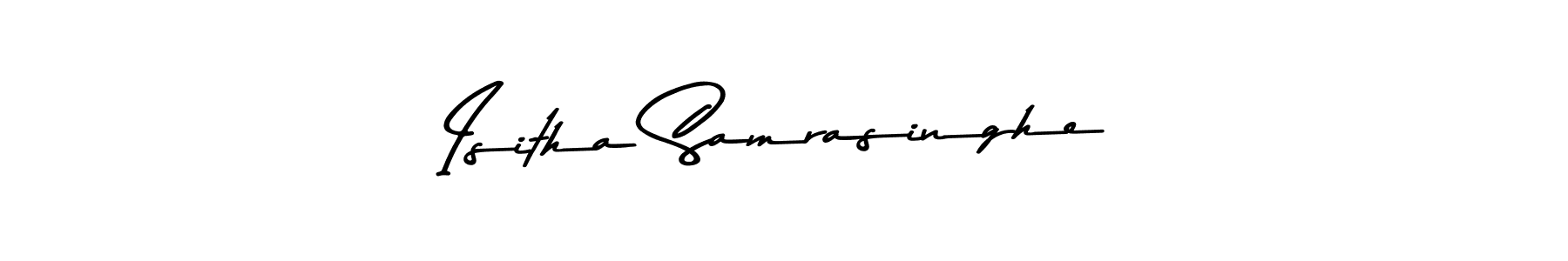 Create a beautiful signature design for name Isitha Samrasinghe. With this signature (Asem Kandis PERSONAL USE) fonts, you can make a handwritten signature for free. Isitha Samrasinghe signature style 9 images and pictures png