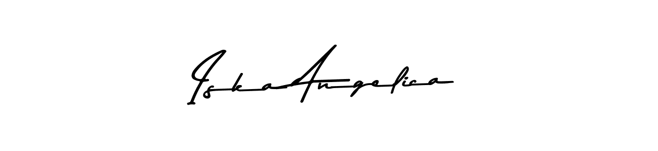 Make a beautiful signature design for name Iska Angelica. With this signature (Asem Kandis PERSONAL USE) style, you can create a handwritten signature for free. Iska Angelica signature style 9 images and pictures png