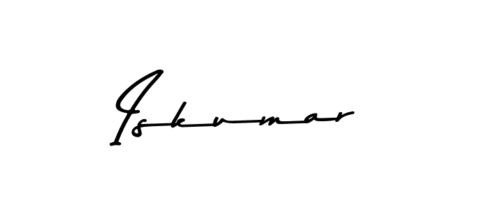 How to make Iskumar name signature. Use Asem Kandis PERSONAL USE style for creating short signs online. This is the latest handwritten sign. Iskumar signature style 9 images and pictures png