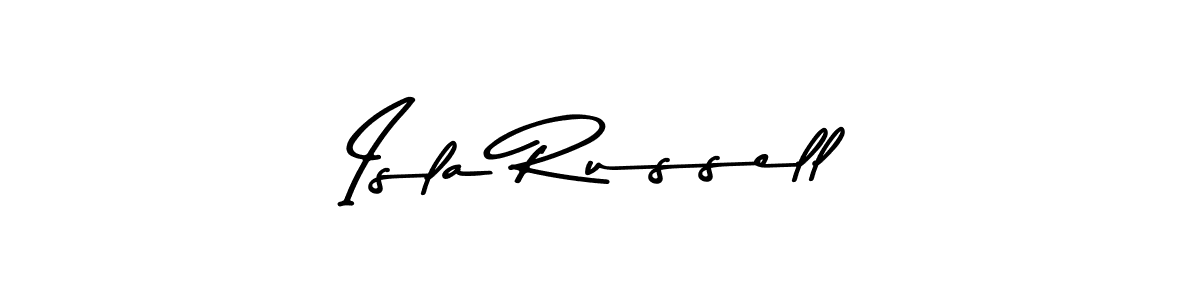 How to make Isla Russell name signature. Use Asem Kandis PERSONAL USE style for creating short signs online. This is the latest handwritten sign. Isla Russell signature style 9 images and pictures png
