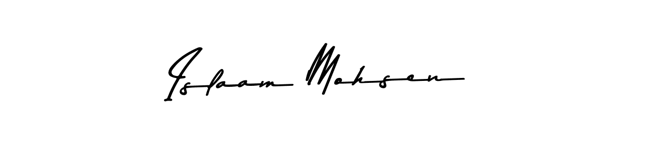 Also You can easily find your signature by using the search form. We will create Islaam Mohsen name handwritten signature images for you free of cost using Asem Kandis PERSONAL USE sign style. Islaam Mohsen signature style 9 images and pictures png