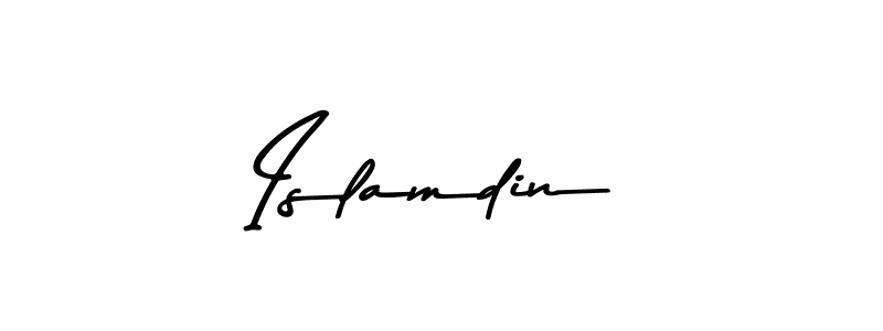 How to make Islamdin name signature. Use Asem Kandis PERSONAL USE style for creating short signs online. This is the latest handwritten sign. Islamdin signature style 9 images and pictures png