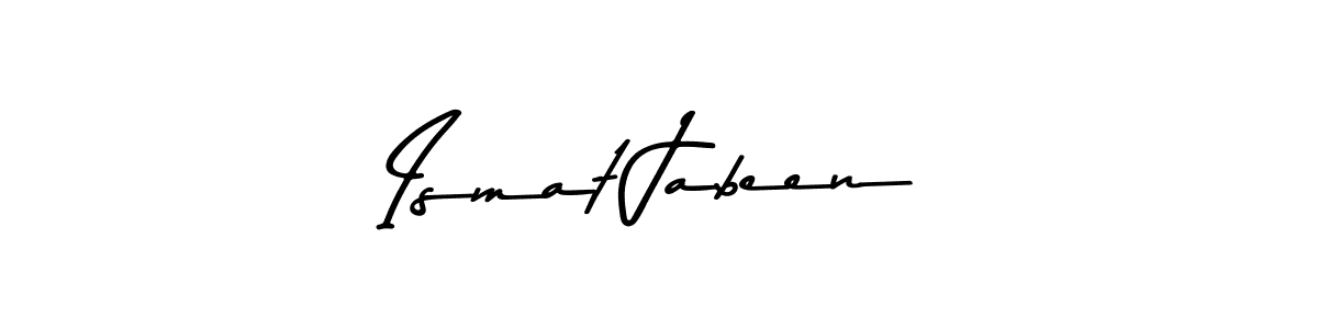 Make a beautiful signature design for name Ismat Jabeen. With this signature (Asem Kandis PERSONAL USE) style, you can create a handwritten signature for free. Ismat Jabeen signature style 9 images and pictures png