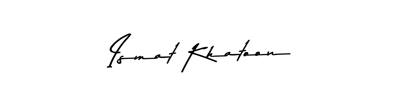 Create a beautiful signature design for name Ismat Khatoon. With this signature (Asem Kandis PERSONAL USE) fonts, you can make a handwritten signature for free. Ismat Khatoon signature style 9 images and pictures png