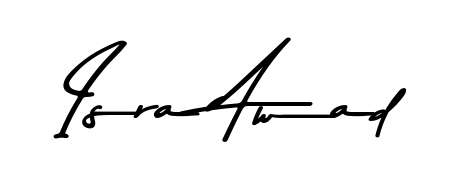 Give your name Isra Awad an exquisite flair with the Asem Kandis PERSONAL USE script font. Ideal for contracts, resumes, and formal letterheads. Isra Awad signature style 9 images and pictures png