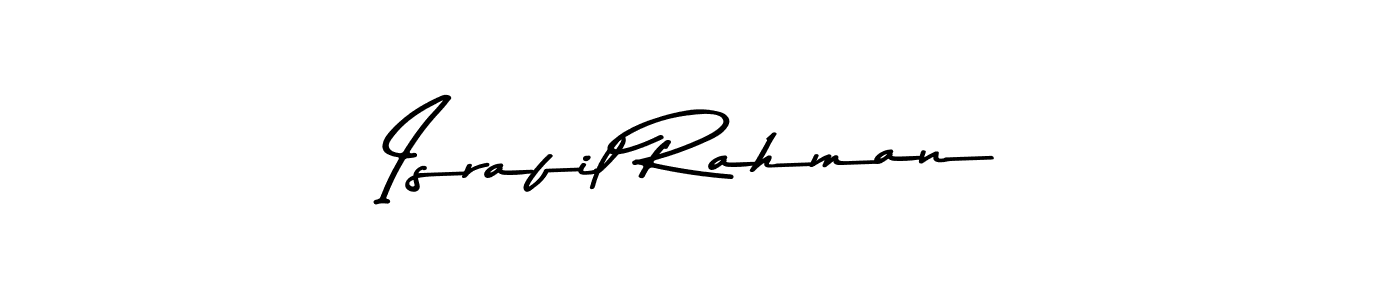 Create a beautiful signature design for name Israfil Rahman. With this signature (Asem Kandis PERSONAL USE) fonts, you can make a handwritten signature for free. Israfil Rahman signature style 9 images and pictures png