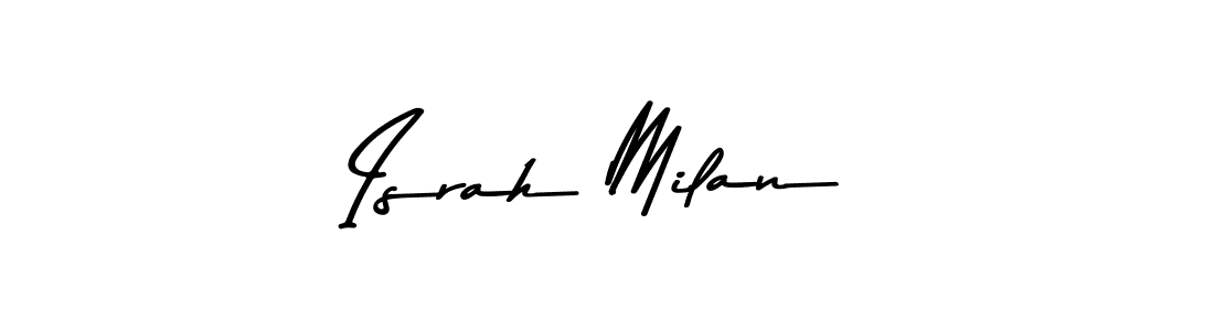 Israh Milan stylish signature style. Best Handwritten Sign (Asem Kandis PERSONAL USE) for my name. Handwritten Signature Collection Ideas for my name Israh Milan. Israh Milan signature style 9 images and pictures png