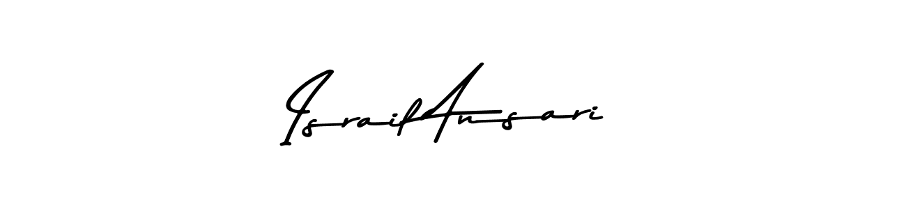 Create a beautiful signature design for name Israil Ansari. With this signature (Asem Kandis PERSONAL USE) fonts, you can make a handwritten signature for free. Israil Ansari signature style 9 images and pictures png