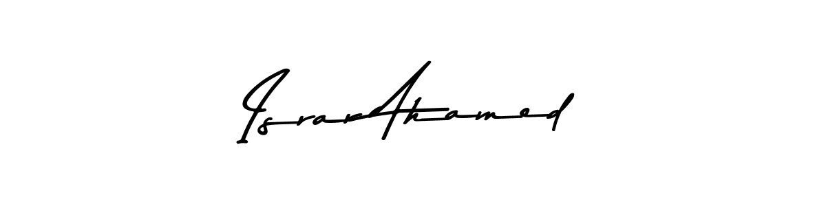 Design your own signature with our free online signature maker. With this signature software, you can create a handwritten (Asem Kandis PERSONAL USE) signature for name Israr Ahamed. Israr Ahamed signature style 9 images and pictures png