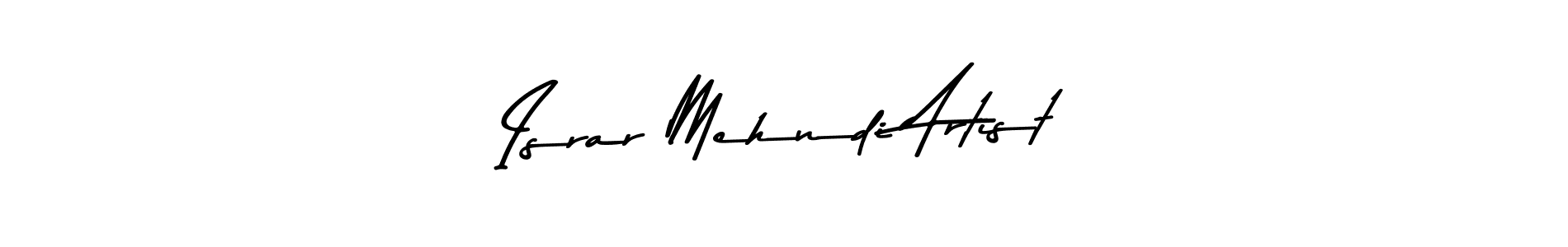 The best way (Asem Kandis PERSONAL USE) to make a short signature is to pick only two or three words in your name. The name Israr Mehndi Artist include a total of six letters. For converting this name. Israr Mehndi Artist signature style 9 images and pictures png
