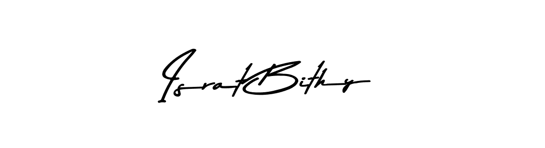 Make a beautiful signature design for name Israt Bithy. With this signature (Asem Kandis PERSONAL USE) style, you can create a handwritten signature for free. Israt Bithy signature style 9 images and pictures png