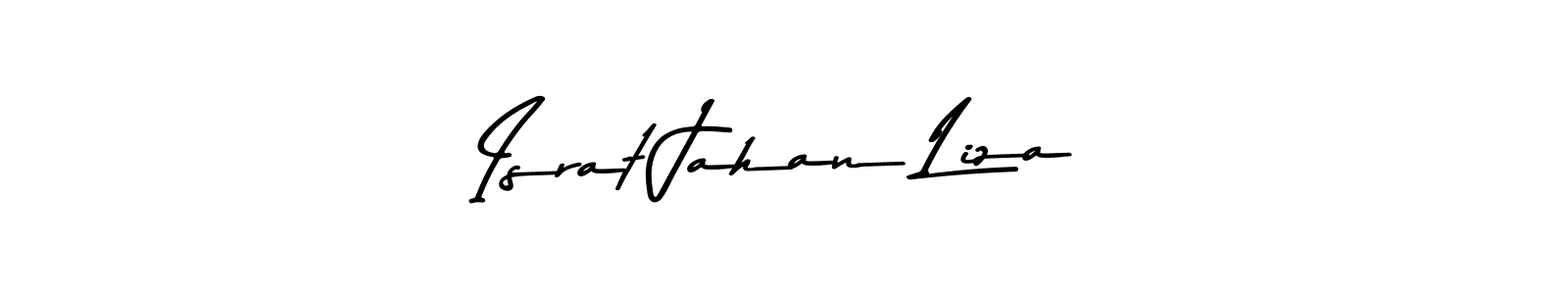 Make a beautiful signature design for name Israt Jahan Liza. With this signature (Asem Kandis PERSONAL USE) style, you can create a handwritten signature for free. Israt Jahan Liza signature style 9 images and pictures png
