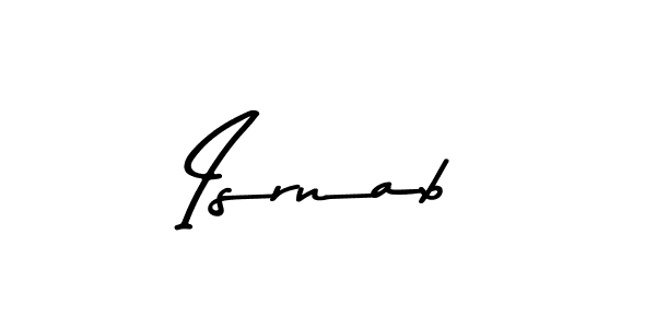 How to make Isrnab name signature. Use Asem Kandis PERSONAL USE style for creating short signs online. This is the latest handwritten sign. Isrnab signature style 9 images and pictures png