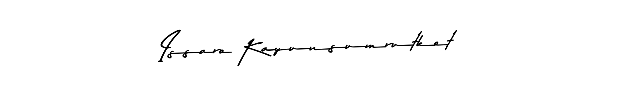 The best way (Asem Kandis PERSONAL USE) to make a short signature is to pick only two or three words in your name. The name Issaro Kayunsumrutket include a total of six letters. For converting this name. Issaro Kayunsumrutket signature style 9 images and pictures png