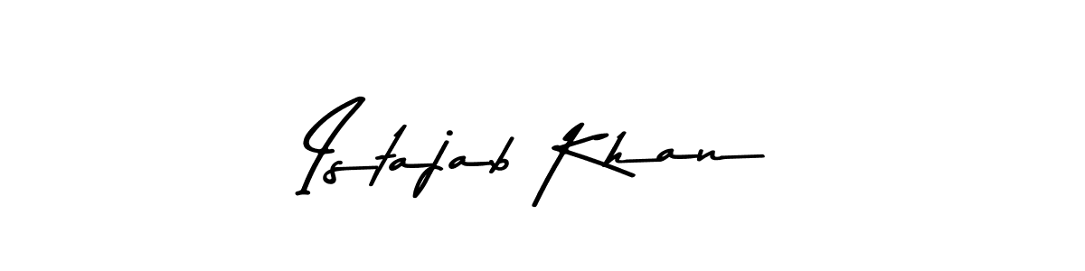Design your own signature with our free online signature maker. With this signature software, you can create a handwritten (Asem Kandis PERSONAL USE) signature for name Istajab Khan. Istajab Khan signature style 9 images and pictures png