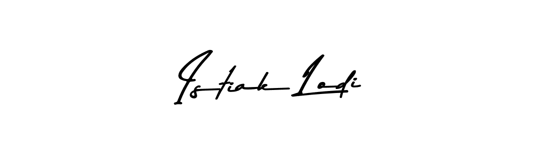 Create a beautiful signature design for name Istiak Lodi. With this signature (Asem Kandis PERSONAL USE) fonts, you can make a handwritten signature for free. Istiak Lodi signature style 9 images and pictures png