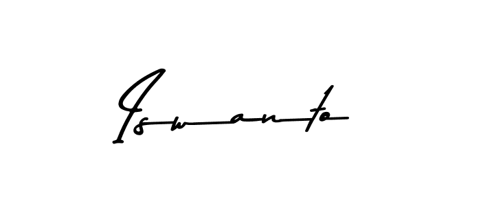 How to make Iswanto name signature. Use Asem Kandis PERSONAL USE style for creating short signs online. This is the latest handwritten sign. Iswanto signature style 9 images and pictures png