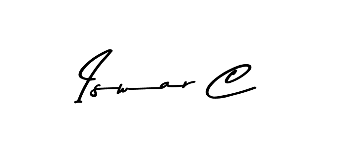 The best way (Asem Kandis PERSONAL USE) to make a short signature is to pick only two or three words in your name. The name Iswar C include a total of six letters. For converting this name. Iswar C signature style 9 images and pictures png